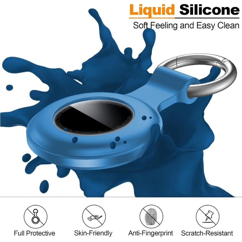 4 Pack AirTag Holder Keychain Waterproof Silicone Case NEW